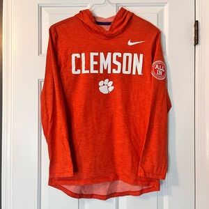 Clemson University Hooded Long-sleeved T-shirt for Men. Nike. Size Small.